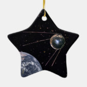 Sputnik 1 Satellit der Erde Keramik Ornament (Hinten)