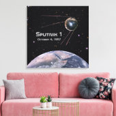 Sputnik 1 Satellit der Erde Leinwanddruck (Insitu (Wohnzimmer))