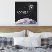 Sputnik 1 Satellit der Erde Leinwanddruck (Insitu (Schlafzimmer))