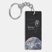 Sputnik 1 Satellit der Erde Schlüsselanhänger (Vorderseite links)