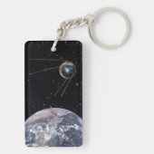 Sputnik 1 Satellit der Erde Schlüsselanhänger (Rückseite)