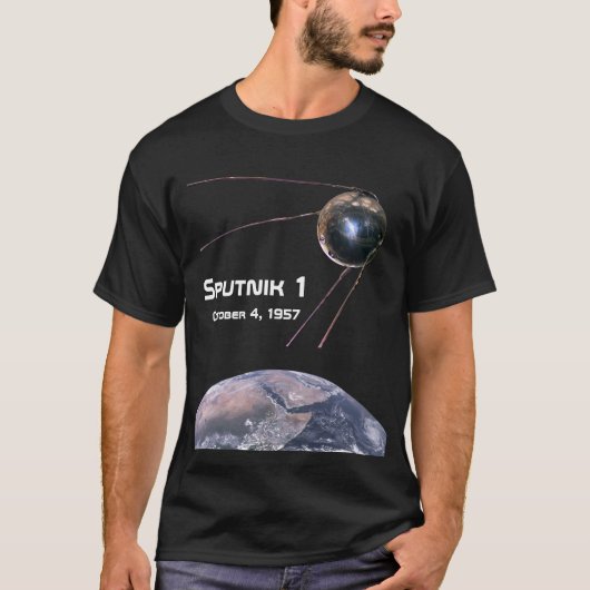 Sputnik 1 Satellit der Erde T-Shirt (Vorderseite)