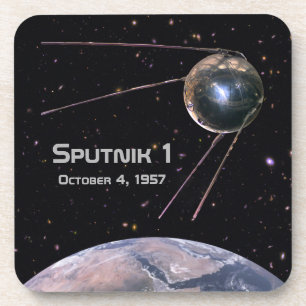 Sputnik 1 Satellit der Erde Untersetzer
