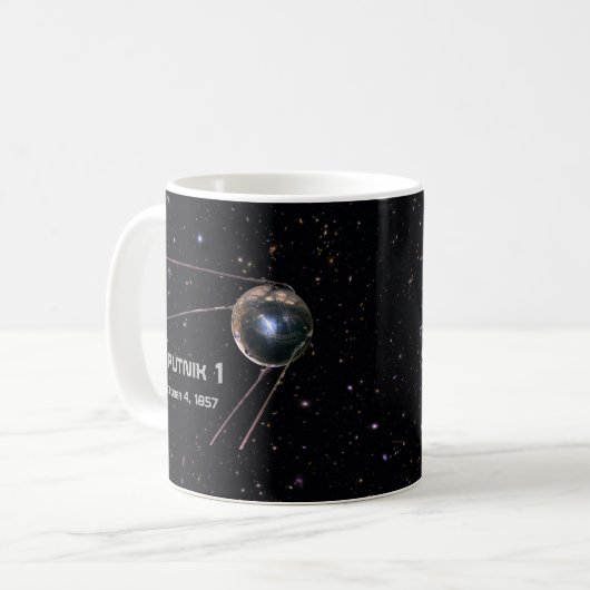 Sputnik 1 Satellit Kaffeetasse (Vorderseite Links)