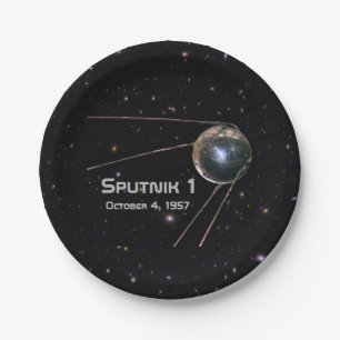 Sputnik 1 Satellit Pappteller