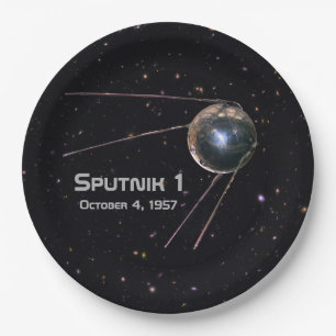Sputnik 1 Satellit Pappteller
