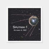 Sputnik 1 Satellit Serviette (Vorderseite)