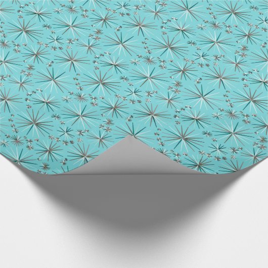 Sputnik-Muster aus der Mitte des Jahrhunderts, Rob Geschenkpapier (Ecke)