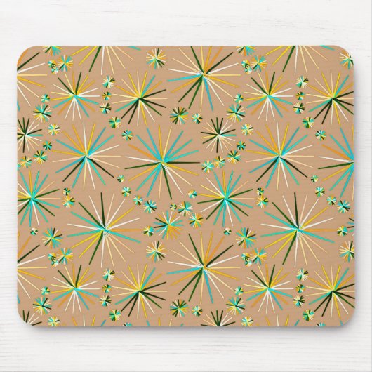 Sputnik-Muster aus der Mitte des Jahrhunderts, Tau Mousepad (Vorne)