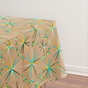 Sputnik-Muster aus der Mitte des Jahrhunderts, Tau Tischdecke