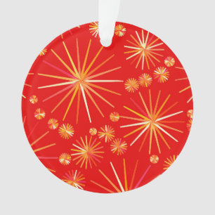 Sputnik-Muster aus der Mitte des Jahrhunderts, tie Ornament