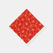 Sputnik-Muster aus der Mitte des Jahrhunderts, tie Serviette (Ecke)