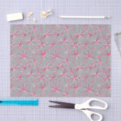 Sputnik-Muster aus der Mitte, Grau und Fuchsia Seidenpapier (Handwerk)
