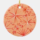 Sputnik-Muster des Mittelzentrums, Korallenschatti Keramik Ornament (Hinten)
