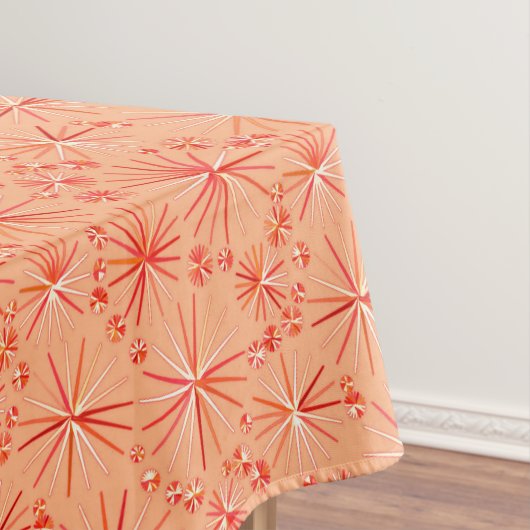 Sputnik-Muster des Mittelzentrums, Korallenschatti Tischdecke (Beispiel)