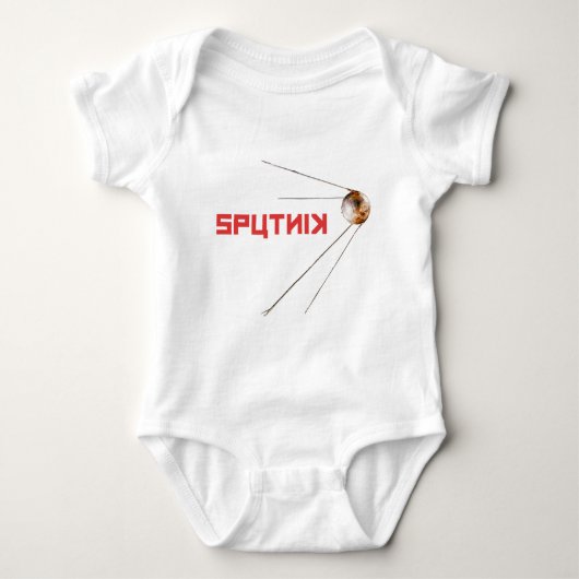 SPUTNIK - Raum/Russland/Sowjetunion - Gewerkschaft Baby Strampler (Vorderseite)