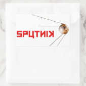 SPUTNIK - Raum/Russland/Sowjetunion Gewerkschaft/T Rechteckiger Aufkleber (Tasche)