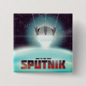 Sputnik "Rennen auf die Sterne" Button (Vorderseite)