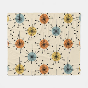 Sputnik Sternexplosion Blume Retro Fleecedecke