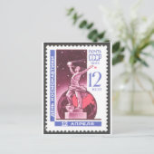 Sputnik Weltraumforschungsdenkmal 1965 Postkarte (Stehend Vorderseite)