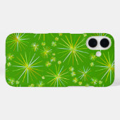 Sputnikmuster aus der Mitte des Jahrhunderts, grün Case-Mate iPhone Hülle (Rückseite (Horizontal))