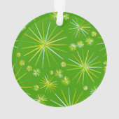 Sputnikmuster aus der Mitte des Jahrhunderts, grün Ornament (Rückseite)