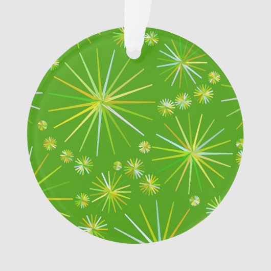 Sputnikmuster aus der Mitte des Jahrhunderts, grün Ornament (Vorderseite)