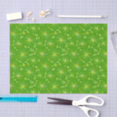 Sputnikmuster aus der Mitte des Jahrhunderts, grün Seidenpapier (Handwerk)
