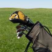 SPWW Anzündetes Soul Black & Gold Abstrakt Golf Headcover (In SItu)