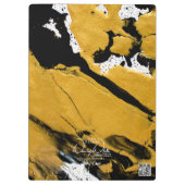 SPWW Anzündetes Soul Black & Gold Abstrakt Klemmbrett (Rückseite)