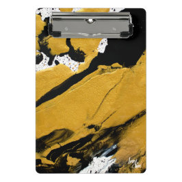 SPWW Anzündetes Soul Black & Gold Abstrakt Mini Klemmbrett