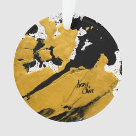 SPWW Anzündetes Soul Schwarz und Gold Abstrakt Ornament