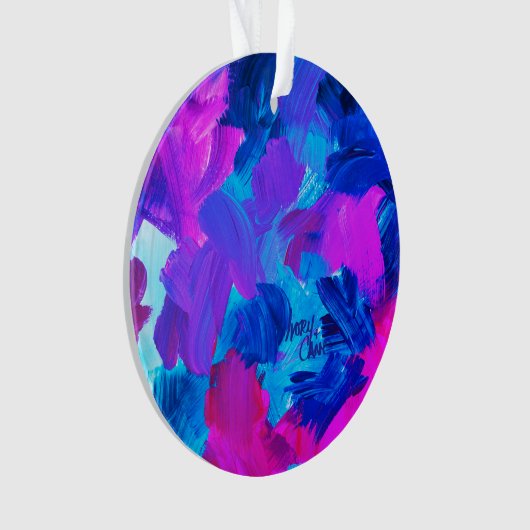 SPWW Electric Vibes Blue and Pink Ornament (Vorderseite)