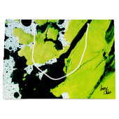 SPWW Keylime n' Slide Green & Black Abstrakt Große Geschenktüte (Vorderseite)