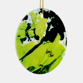 SPWW Keylime n' Slide Green & Black Abstrakt Keramik Ornament (Rechts)