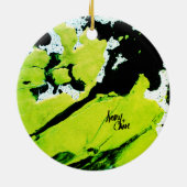 SPWW Keylime n' Slide Green & Black Abstrakt Keramik Ornament (Hinten)