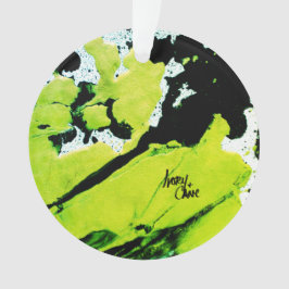 SPWW Keylime n' Slide Green & Black Abstrakt Ornament