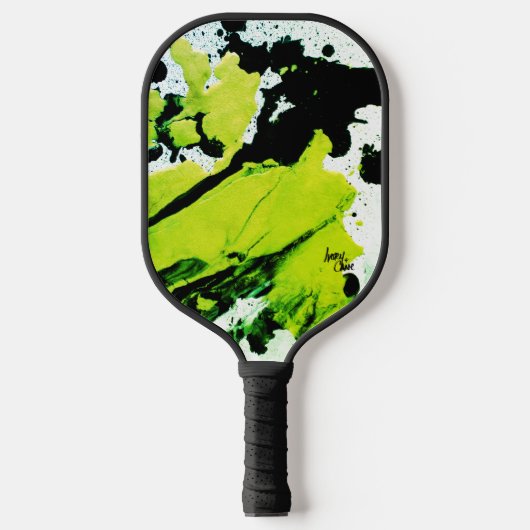 SPWW Keylime n' Slide Green & Black Abstrakt Pickleball Schläger (Vorderseite)