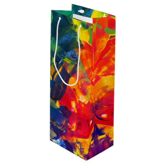 SPWW Psychedelic Spiral Geschenktüte Für Weinflaschen (Vorderseite Schrägansicht)