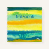 SPWW Tangoed Tiers Aquamarin Green & Orange Spiral Notizblock (Vorderseite)