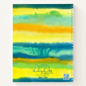 SPWW Tangoed Tiers Aquamarin Green & Orange Spiral Notizblock (Rückseite)