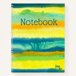 SPWW Tangoed Tiers Aquamarin Green & Orange Spiral Notizblock