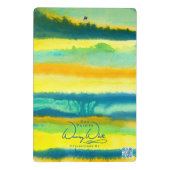 SPWW Tangoed Tiers Aquamarin grün & orange Mini Klemmbrett (Rückseite)