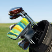 SPWW Tangoed Tiers Aquamarin grün und orange Golf Headcover (In Situ)