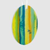 SPWW Tangoed Tiers Aquamarin grün und orange Ornament (Vorderseite)