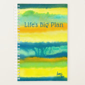 SPWW Tangoed Tiers Aquamarin & orange Monatlich Planer (Vorderseite)