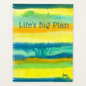 SPWW Tangoed Tiers Aquamarin und orange Große Mona Planer (Vorderseite)