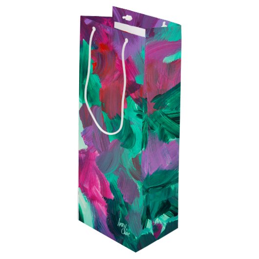 SPWW-Touch von Jewel Tones Geschenktüte Für Weinflaschen (Vorderseite Schrägansicht)