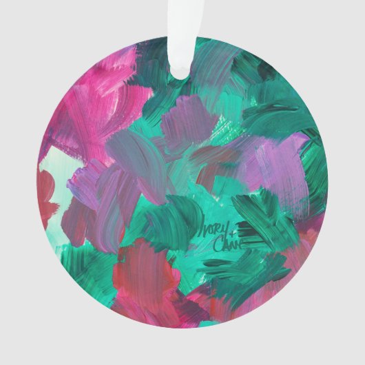 SPWW Touch von Juwel Tones Green und Pink Ornament (Vorderseite)