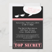 SPY Birthday Party Custom Foto Einladung (Rückseite)